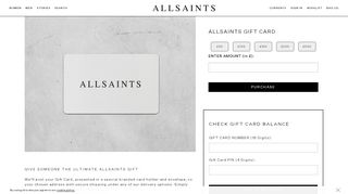 
                            10. ALLSAINTS UK: Gift cards and vouchers, shop now.