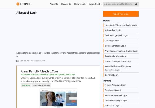 
                            11. Allsectech Login - Your Ultimate Gateway to Login into any Website!