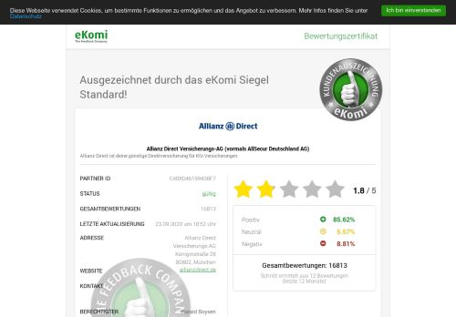 
                            10. AllSecur Deutschland AG Anbieterbewertung - Bewertung: 4.2 Sterne ...