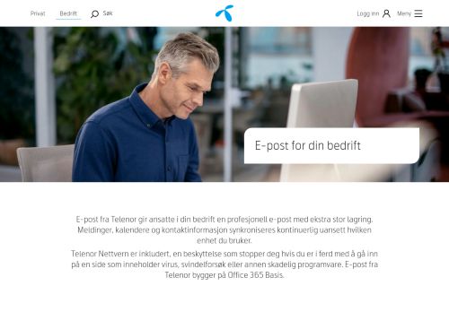 
                            8. Alltid tilgang til e-post, kalender og kontakter med E-post fra Telenor