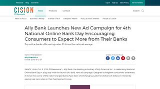 
                            13. Ally Bank Launches New Ad Campaign for 4th National Online Bank ...