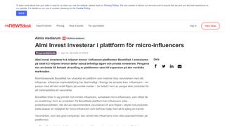 
                            6. Almi Invest investerar i plattform för micro-influencers - Almis mediarum