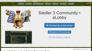 
                            1. aLobby - Siedler 3 online spielen