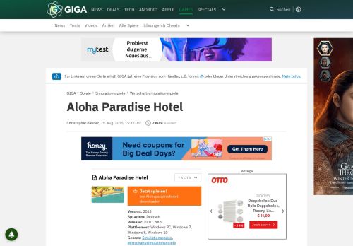 
                            12. Aloha Paradise Hotel kostenlos spielen - GIGA