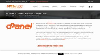 
                            4. Alojamento cPanel - Painel de Controlo Linux | PTServidor