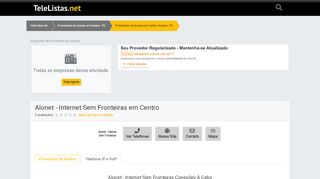 
                            7. Alonet - Internet Sem Fronteiras em Centro - Provedores de Acesso ...