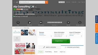 
                            8. Alp Consulting Ltd, Vasanth Nagar - Placement Services (For ...