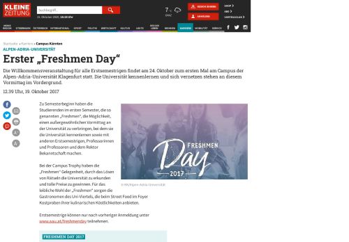 
                            12. Alpen-Adria-Universität: Erster „Freshmen Day“ « kleinezeitung.at