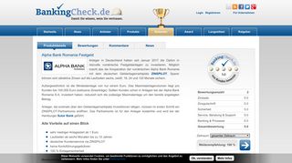 
                            9. Alpha Bank Romania Festgeld | BankingCheck.de