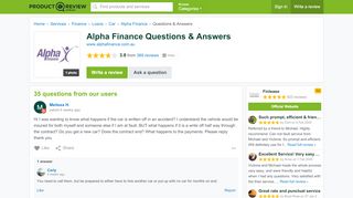 
                            10. Alpha Finance Questions - ProductReview.com.au