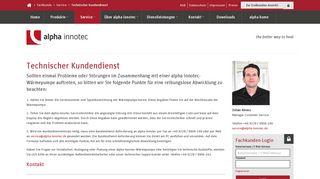 
                            6. alpha innotec · Technischer Kundendienst