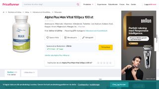 
                            13. Alpha Plus Man Vital 100pcs 100 st - Hitta bästa pris, recensioner och ...