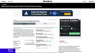 
                            6. Alpha RHEINTAL Bank AG: Private Company Information - Bloomberg
