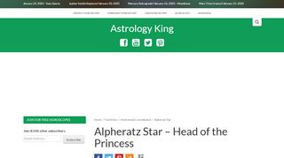 
                            2. Alpheratz Star - Head of the Princess – Astrology King