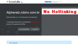 
                            8. Alpheratz.rcbinv.com.br está Fora do Ar?