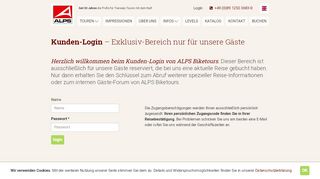 
                            10. ALPS Biketours - Kunden-Login