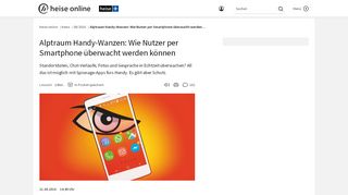 
                            10. Alptraum Handy-Wanzen: Wie Nutzer per Smartphone überwacht ...