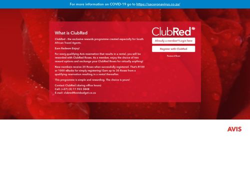 
                            13. Already a member? Login here - Avis ClubRed