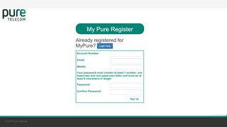 
                            4. Already registered for MyPure? Login Here - Pure Telecom