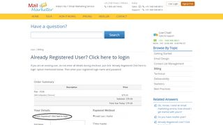 
                            13. - Already Registered User? Click here to login - Mail Marketer