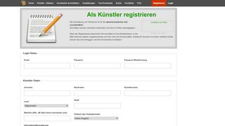 
                            10. Als neuer Künstler registrieren - ShowYourArt