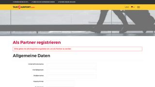 
                            2. Als Partner registrieren - Taxi2airport.com