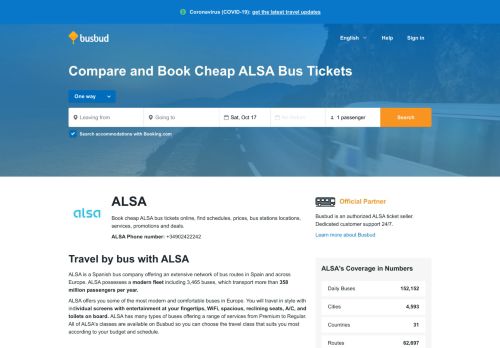 
                            12. ALSA - Find & Book Official ALSA Bus Tickets | Busbud