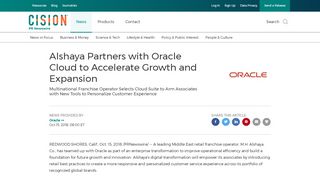 
                            12. Alshaya Partners with Oracle Cloud to Accelerate Growth ...
