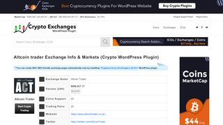 
                            11. Altcoin trader Exchange Markets & Trading Volume