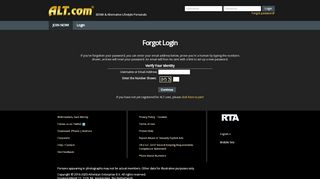 
                            3. ALT.com - Forgot Login