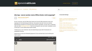
                            10. Alte App - warum werden meine Offline Karten nicht angezeigt ...