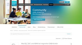 
                            5. Alte BLZ, BIC und IBAN bei migrierten DAB-Konten - Consorsbank ...