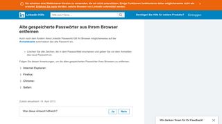 
                            11. Alte gespeicherte Passwörter aus Ihrem Browser entfernen | LinkedIn ...