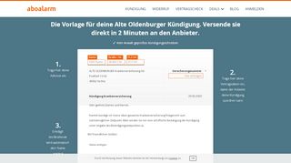 
                            11. Alte Oldenburger online kündigen | geprüfte Vorlage - Aboalarm