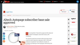 
                            12. Altech Autopage subscriber base sale approved | ITWeb