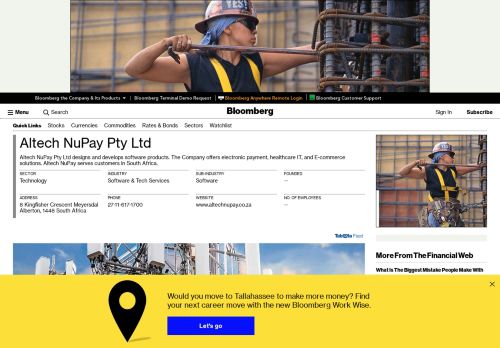
                            11. Altech NuPay (Pty) Ltd.: Private Company Information - Bloomberg