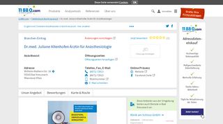 
                            12. ▷ Altenhofen, Juliane Dr.med. Ärztin für Anästhesiologie | Tel. (0671 ...