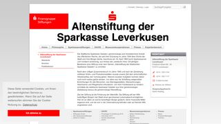 
                            11. Altenstiftung der Sparkasse Leverkusen - Sparkassenstiftungen