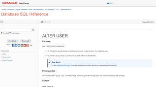 
                            5. alter user - Oracle Docs