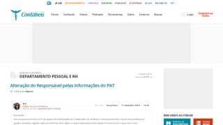 
                            9. Alteração do Responsável pelas Informações do PAT - Portal Contábeis