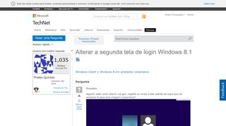 
                            8. Alterar a segunda tela de login Windows 8.1 - Microsoft