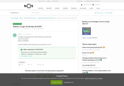 
                            2. Alterar o Login do Router da NOS? | Fórum NOS
