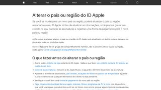 
                            13. Alterar o país ou região do ID Apple - Suporte da Apple