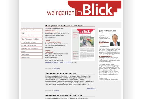 
                            7. ältere Beiträge - Redaktionsportal: Weingarten im Blick