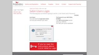 
                            4. Alternate Login for MaestroHelp - MaestroSoft