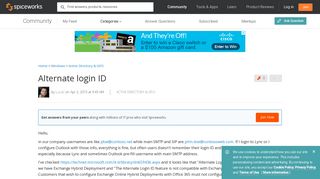 
                            7. Alternate login ID - Active Directory & GPO - Spiceworks Community