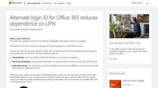 
                            1. Alternate login ID for Office 365 reduces dependence on UPN - Microsoft