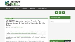 
                            13. Alternate Marriott Premier Plus Signup Bonus: 3 Free Nights Worth Up ...