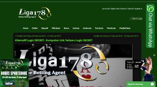 
                            10. Alternatif Login SBOBET : Kumpulan Link Terbaru Login ... - Liga178