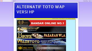 
                            12. ALTERNATIF TOTO WAP VERSI HP: 2018